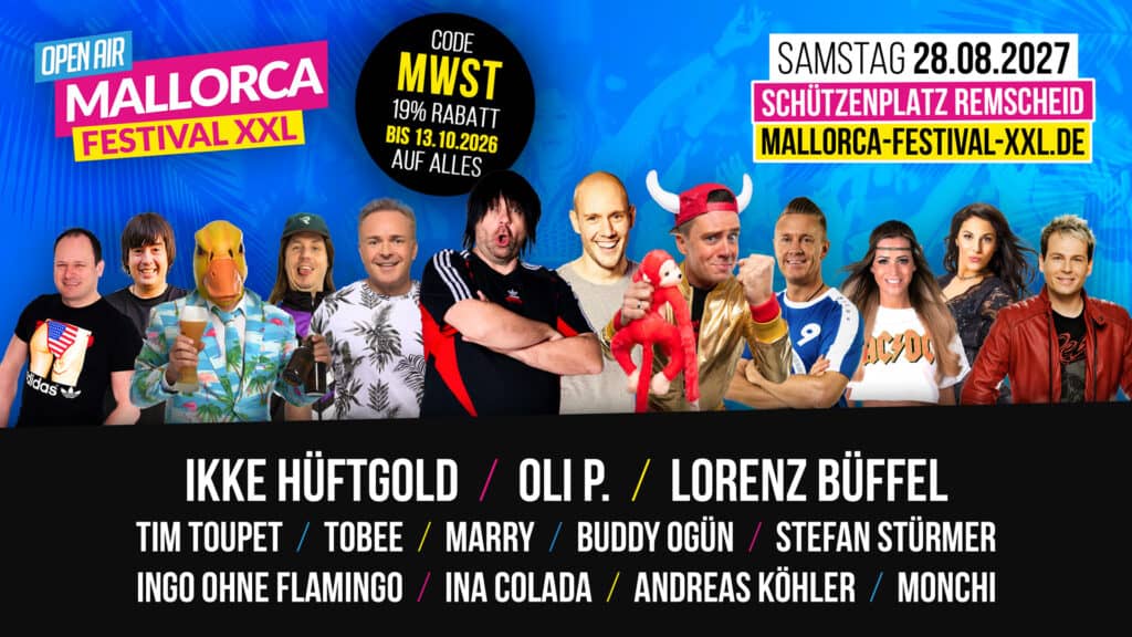 Mallorca Festival XXL – Remscheid OPEN AIR 2027